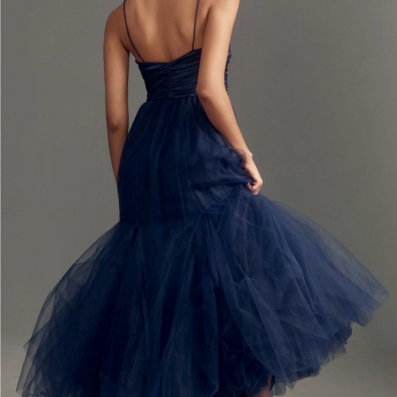 Elegant Navy Blue Evening Dress (Hutch) size 6 - Picture 2 of 3